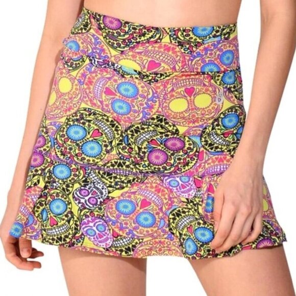 Dona Jo Skirt Skort Tennis Pickleball Colorful Mini Skull Athletic XS - Picture 3 of 8